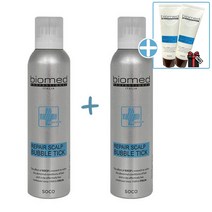 2+2 바이오메드프로페셔널 리페어 스캘프 버블틱 300ml 사은품 증정 두피쿨링 스프레이 탄산버블