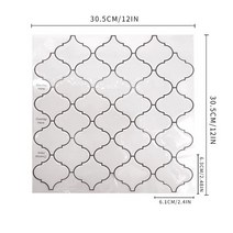 인테리어소품 PVC 주방 벽 장식 3D 스티커 셀프 접착 껍질 및 스틱 Backsplash 타일 비닐 DIY 벽지 욕실 방수, [01] 1 Piece, [05] DJ045 (30.5x30.5cm)