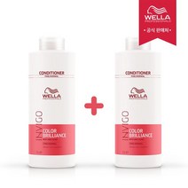 [웰라][1+1] 살롱 케어 인비고 브릴리언스 대용량 컨디셔너 1000ml_염색모 전용, 없음