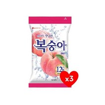 롯데 복숭아캔디 153g 3개 심심풀이 사무실간식 탕비실사탕 유아간식 군것질 졸음방지