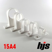 PVC 오메가 클램프 15A 4전 BOX 300개 / 플라스틱 밴드 고정쇠 받침쇠 프라스틱 박스, 1개