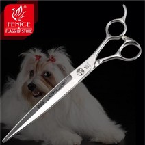 풀 충전 식 전지가위 Fenice 725 인치 전문 애완 동물 미용 가위 개를위한 꽃 패턴 절단 일본 440c 트리밍