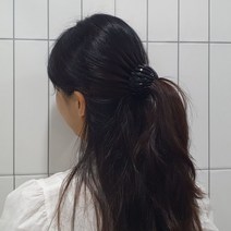포니 올림머리 만두핀 똥머리집게핀 블랙