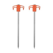 로프 스테이크와 전문 스틸 소재 텐트 페그 1 쌍 25cm 캠핑 하이킹 장비 야외 여행 액세서리, 03 Orange