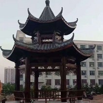 실외정자 원두막 평상 오두막 실외 전망대 더블 레이어 46 팔각 파빌리온 골동품 건물 안뜰 부식 방지 단단한 나무 빌라 조경 중국식 복도, 이중층 팔각형 전망대는 우송료