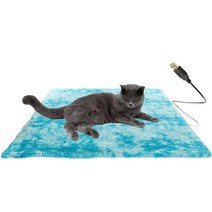 건강 온수매트 Pet Electric Blanket Waterproof Constant Temperature Dog Heating Pad Mat USB Powered F, 01 Blue