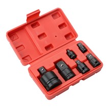 6PCS Impact Reducer & Sleeve Adapter Socket Wrench 1/4 1/2 3/8 3/4 Drive Air Ratchet Breaker Spanner, 한개옵션0