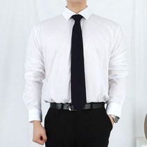 남자 흰색 와이셔츠 구김 없는 와이셔츠 와이드 카라 링클프리 블랙 소라 셔츠