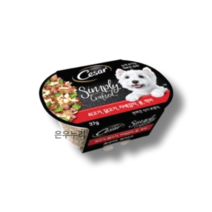 시저 심플리 쇠고기 닭고기 자색감자 강아지습식사료, 소고기 + 닭고기 + 적미, 37g, 10개