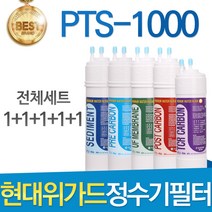 현대위가드 PTS-1000 고품질 정수기 필터 호환 전체세트 이온수기, 선택01_전체구성세트(1+1+1+1+1=5개)