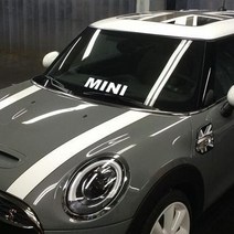 미니쿠퍼 자동차 MINI 포인트 차량용 스티커, MINI-M, 화이트