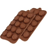 실리콘몰드 미니꽃 3종 15구, 2개입