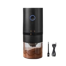 domiheat 무선 전동 커피그라인더 원두분쇄기 USB충전, 블랙