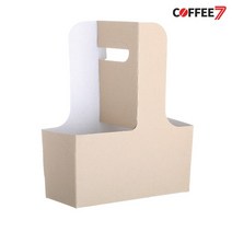 브랜드없음 커피세븐 2구 크라프트 무지 캐리어, 200개, 10박스