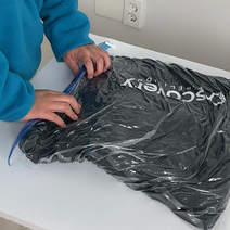 지퍼 압축팩 롱 패딩 겨울옷 보관 청소기 필요없는 맨손 의류 정리 코트 X10, 사이즈, 중