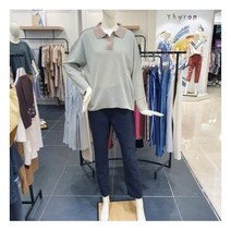 [티렌] NC 카라넥 배색 루즈핏 니트 L203PWK709_NC