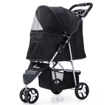 가볍게 접고 손수레 댕댕이 외출 카트, 블랙