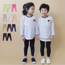 아동 기본 면스판레깅스