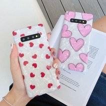 유니폰폰 갤럭시 하트 자개 휴대폰 케이스