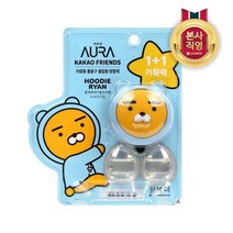 LG 생활건강 아우라 카카오 차량용 통풍구 방향제 라이언 4ml 2입, 선택완료