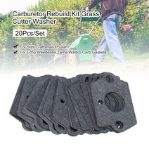 20 개/대 기화기 재건 키트 잔디 커터 와셔 Stihl Craftsman Poulan For Echo Weedeater Zama Walbro Carb, 한개옵션0