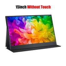15.6인치 터치 패널 휴대용 모니터 15 "FHD 터치 스크린 휴대용 모니터 1080 HDR IPS 노트북 USB 외부, 01 15inch no touch