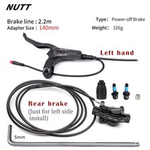 자전거 브레이크 용품 NUTT-MTB 전기 자전거 전기 스쿠터 유압 브레이크 디스크 140mm 160 180 로터 팻 미니 쿠구 G 부스터/G1/ES3 듀얼트론 speedway 5, 12 Left hand 140 Rear