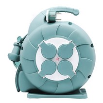 라온하우스 프리미엄 러그 러그박스 캠핑 자동 오토릴 전기릴선 4구 멀티탭 코드릴선 전선릴 20M 민트, 1개