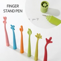 [나크21] 손가락 스탠드 볼펜 NKA-G-6, 올리브