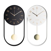 모던 프레임 괘종시계 추시계, 화이트