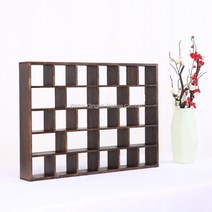 WARM미니그릇장 다용도 빈티지 엔틱 그릇장 다기장 장식장 카페장 원목 찻장 그릇 3종, 26칸