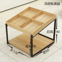 마트 편의점 매대 과일 야채 진열대 중고 가게 과자 빵 베이커리 선반, D, 오크+블랙