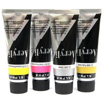 [동화오피스] 알파 아크릴물감 50ml / 형광 펄 낱색, 983 Fluorescent Magenta