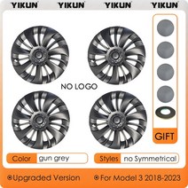 휠캡 커버 스티커 자동차 너트 보호 야광세트 가드 허브 테슬라 모델 Y 성능 교체 휠 풀 림 19 인치 4 개, 6.B gun grey