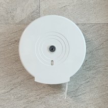 모닝듀 원형 투명 점보롤화장지 케이스 디스펜서 화이트, 1개