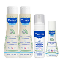 무스텔라 젠틀샴푸 200ml + 폼 샴푸 포 뉴본 150ml + 여행용 노린스 클렌징워터 50ml, 1세트