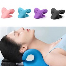 주요커머스 넥스트레쳐 목 베개 경추 스트레칭 c커브기구, 블루, 1개