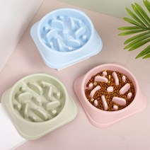 비만 방지 강아지 애견 애묘 고양이 급체 구토 그릇 댕댕이 반려견 애완동물 2개, 1비만방지그릇-블루, 본상품선택