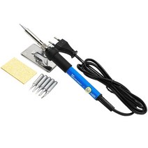 공구 용접 장치 온도 조절 전기 납땜 인두 EU 플매트 카펫 매트 러그 220V 60W 80W 가열 펜촉 수리, [03] 60w iron set