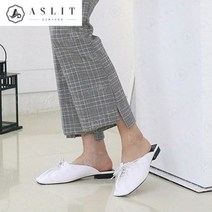 애슬릿 애슬릿 스퀘어 여성 레이스업 뮬 슬리퍼 실내화