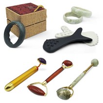 현대교역 옥괄사/도자기괄사/롤러괄사/링괄사/마사지도구모음(13종), 접시이지셀프-얼굴