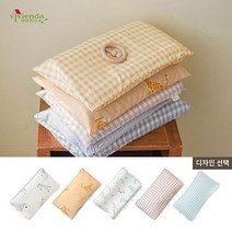 [비비엔다] 천연라텍스 아기베개용 교체커버 모음, 그레이솔리드 (밤부시어서커 커버)