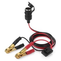 12V/24V 자동차 시가 소켓 라이터 악어 클립 커넥터 2FT 배터리 클램프-연장 충전 케이블 25A 퓨즈 케이스, as shown