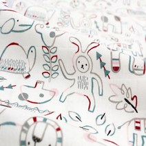 무형광 순면 더블거즈 귀여운 동물랜드