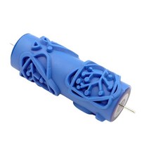 5 인치 패턴 장식 페인트 롤러 쉽게 빨 수 있는 DIY 도구 설치, 고무, 푸른