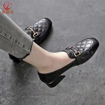 셀럽당 여성 신발 봄가을 플랫 단화 스퀘어 로퍼 소프트 통굽 구두
