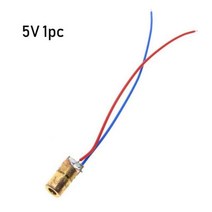 레이저 측정기 레벨기 조정 가능한 공구 도트 크로스 다이오드 모듈 1/3/5/10 개 650nm 6mm 3/5V 5 백, 1pc 5V