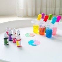 지구소풍 유아 스포이드 미술놀이 스타터 키트 도안 3종 포함 물감 색깔 집콕놀이, 화이트 중형(37cm) 포함