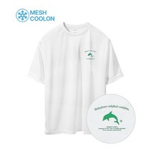 남자 여자 쿨 면 봄 반팔티 티셔츠 게인스보로 메쉬쿨론 돌핀 반팔티_오프화이트 Meshcoolon logo dolphin T-shirts _off-white