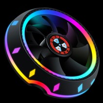 조용한 RGB LED 공기 CPU 쿨러 팬 데스크탑 컴퓨터 방열판 라디에이터 다채로운 냉각 인텔 115X AMD 10x1, 한개옵션0